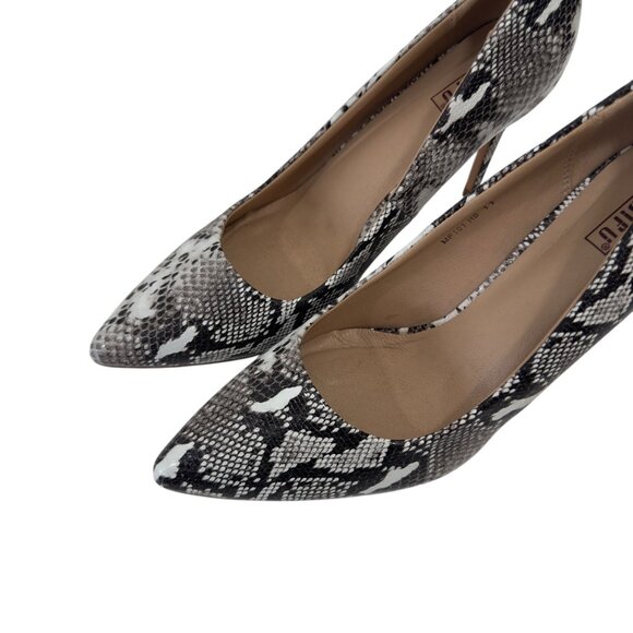 IDIFU Fashion Faux Leather Snake-Print Pointed-Toe High Heels Women SZ 11 - Picture 3 of 16